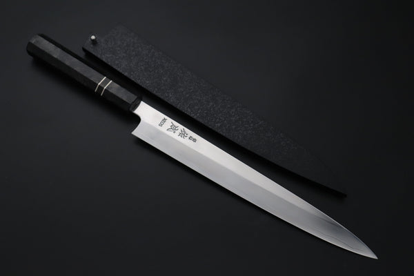 Sukenari Wa Sujihiki SCL-631 VG-XEOS Wa Sujihiki 270mm (10.6 inch) Custom Limited Edition, Sukenari VG-XEOS Clad Wa Sujihiki 270mm - Double Shinogi, Mirror Polish (10.6 inch, SCL-631)