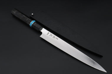 Sukenari Wa Sujihiki SCL-652 VG-XEOS Wa Sujihiki 240mm (9.4 inch) Custom Limited Edition, Sukenari VG-XEOS Nickel Damascus Wa Sujihiki 240mm (9.4 inch, SCL-652)