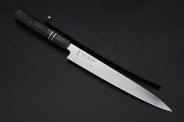 Sukenari Wa Sujihiki SCL-653 VG-XEOS Wa Sujihiki 240mm (9.4 inch) Custom Limited Edition, Sukenari VG-XEOS Nickel Damascus Wa Sujihiki 240mm (9.4 inch, SCL-653)