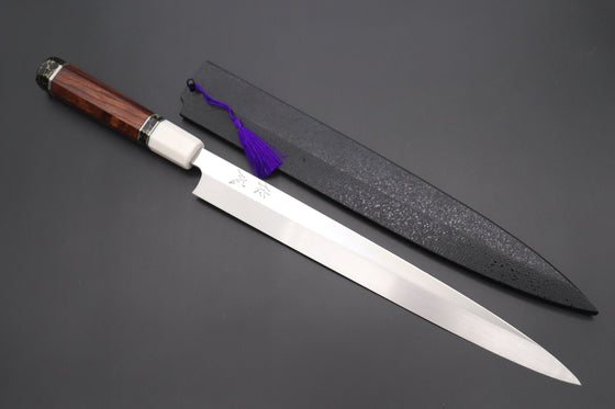 Sukenari Yanagiba Honyaki SG-II HSG-6 Yanagiba 300mm (11.8 Inch) / Right Handed Custom Limited Edition, Sukenari Honyaki SG-II Series HSG-6 Yanagiba 300mm (11.8 Inch, Single Bevel Edge)