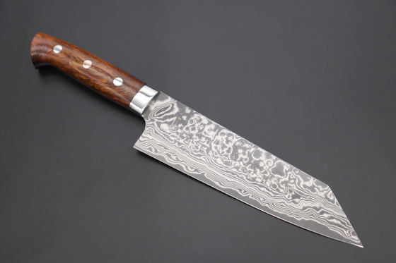 Takeshi Saji Bunka SRD-2BBI Bunka 180mm (7 inch) / Ironwood Handle Takeshi Saji R-2 Custom Black Damascus Wild Series Bunka 180mm (7 inch, Ironwood Handle) SRD-2BBI