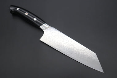 Takeshi Saji Bunka SNRD-4B Bunka 180mm Takeshi Saji R-2 Custom Diamond Damascus Wild Series New Design SNRD-4B Bunka180mm (7 inch, Black Linen Micarta Handle)