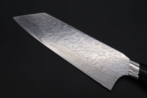 Takeshi Saji Bunka SNRD-4B Bunka 180mm Takeshi Saji R-2 Custom Diamond Damascus Wild Series New Design SNRD-4B Bunka180mm (7 inch, Black Linen Micarta Handle)