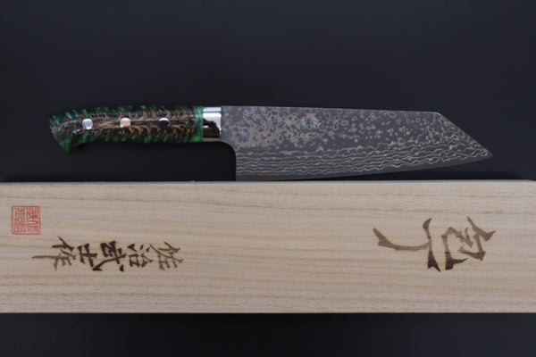 Takeshi Saji Bunka Takeshi Saji SUMMIT ― Limited Edition Custom Series SMT-1043 VG-10W Multi-Colored Golden-Rainbow Damascus Bunka 175mm (6.8 Inch)