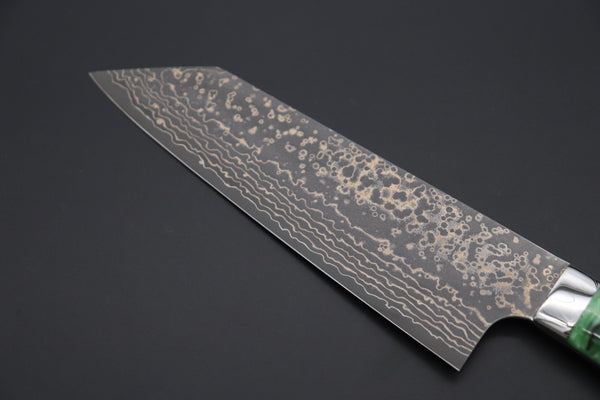 Takeshi Saji Bunka Takeshi Saji SUMMIT ― Limited Edition Custom Series SMT-1043 VG-10W Multi-Colored Golden-Rainbow Damascus Bunka 175mm (6.8 Inch)