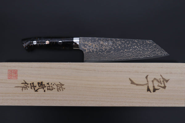 Takeshi Saji Bunka Takeshi Saji SUMMIT ― Limited Edition Custom Series SMT-1044 VG-10W Multi-Colored Golden-Rainbow Damascus Bunka 175mm (6.8 Inch)