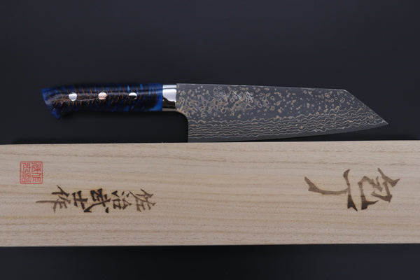 Takeshi Saji Bunka Takeshi Saji SUMMIT ― Limited Edition Custom Series SMT-1045 VG-10W Multi-Colored Golden-Rainbow Damascus Bunka 175mm (6.8 Inch)