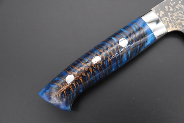 Takeshi Saji Bunka Takeshi Saji SUMMIT ― Limited Edition Custom Series SMT-1045 VG-10W Multi-Colored Golden-Rainbow Damascus Bunka 175mm (6.8 Inch)