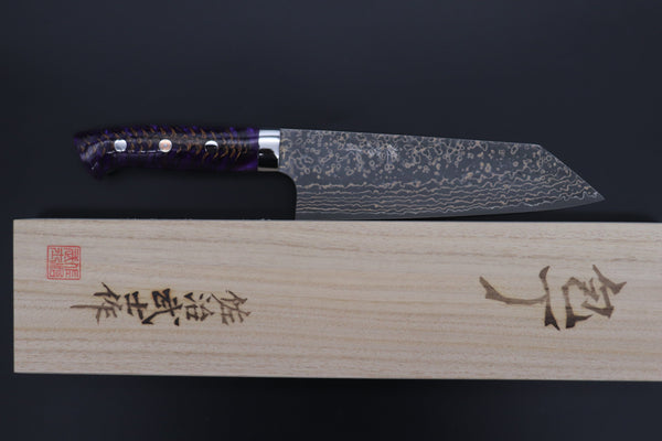 Takeshi Saji Bunka Takeshi Saji SUMMIT ― Limited Edition Custom Series SMT-1046 VG-10W Multi-Colored Golden-Rainbow Damascus Bunka 175mm (6.8 Inch)
