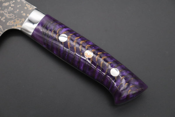 Takeshi Saji Bunka Takeshi Saji SUMMIT ― Limited Edition Custom Series SMT-1046 VG-10W Multi-Colored Golden-Rainbow Damascus Bunka 175mm (6.8 Inch)