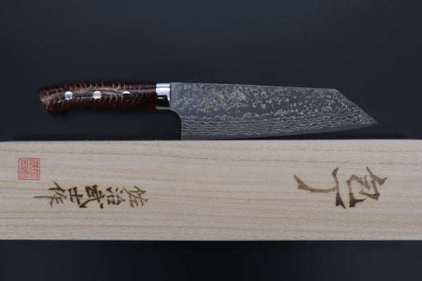 Takeshi Saji Bunka Takeshi Saji SUMMIT ― Limited Edition Custom Series SMT-1047 VG-10W Multi-Colored Golden-Rainbow Damascus Bunka 175mm (6.8 Inch)