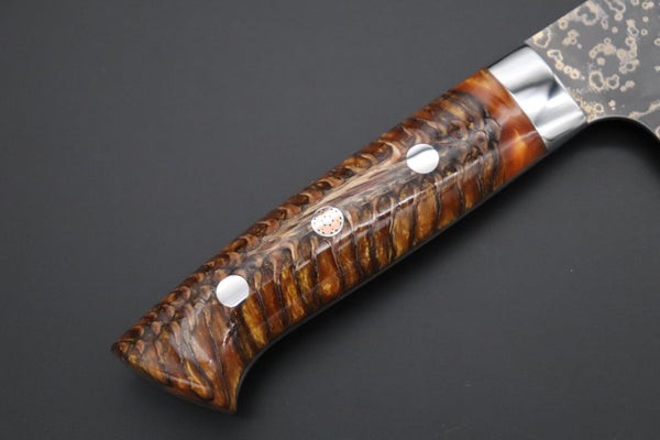Takeshi Saji Bunka Takeshi Saji SUMMIT ― Limited Edition Custom Series SMT-1048 VG-10W Multi-Colored Golden-Rainbow Damascus Bunka 175mm (6.8 Inch)