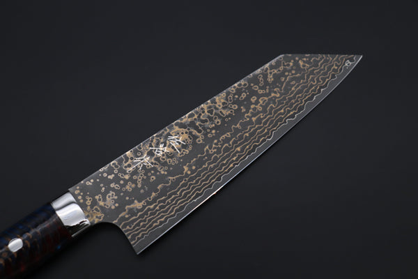 Takeshi Saji Bunka Takeshi Saji SUMMIT ― Limited Edition Custom Series SMT-1073 VG-10W Multi-Colored Golden-Rainbow Damascus Bunka 175mm (6.8 Inch)