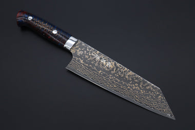 Takeshi Saji Bunka Takeshi Saji SUMMIT ― Limited Edition Custom Series SMT-1073 VG-10W Multi-Colored Golden-Rainbow Damascus Bunka 175mm (6.8 Inch)