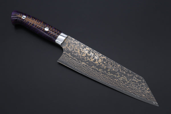 Takeshi Saji Bunka Takeshi Saji SUMMIT ― Limited Edition Custom Series SMT-1074 VG-10W Multi-Colored Golden-Rainbow Damascus Bunka 175mm (6.8 Inch)