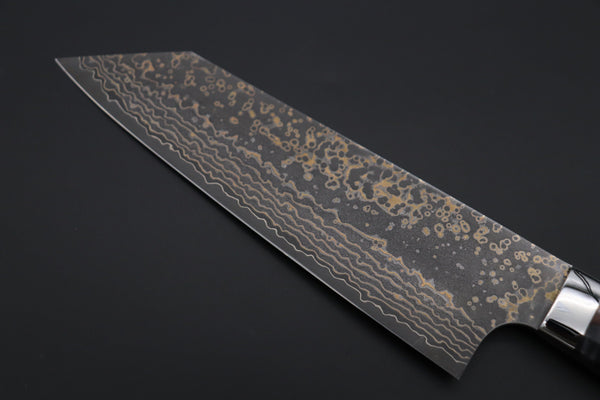 Takeshi Saji Bunka Takeshi Saji SUMMIT ― Limited Edition Custom Series SMT-1075 VG-10W Multi-Colored Golden-Rainbow Damascus Bunka 175mm (6.8 Inch)