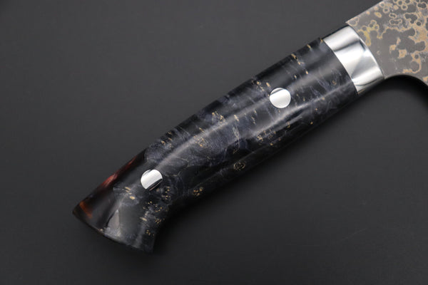 Takeshi Saji Bunka Takeshi Saji SUMMIT ― Limited Edition Custom Series SMT-1075 VG-10W Multi-Colored Golden-Rainbow Damascus Bunka 175mm (6.8 Inch)