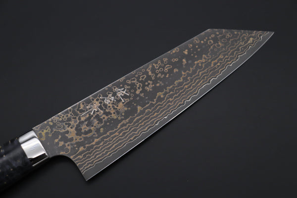 Takeshi Saji Bunka Takeshi Saji SUMMIT ― Limited Edition Custom Series SMT-1075 VG-10W Multi-Colored Golden-Rainbow Damascus Bunka 175mm (6.8 Inch)