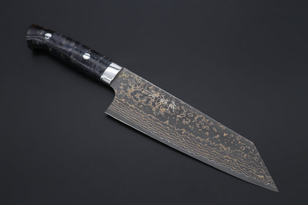 Takeshi Saji Bunka Takeshi Saji SUMMIT ― Limited Edition Custom Series SMT-1075 VG-10W Multi-Colored Golden-Rainbow Damascus Bunka 175mm (6.8 Inch)