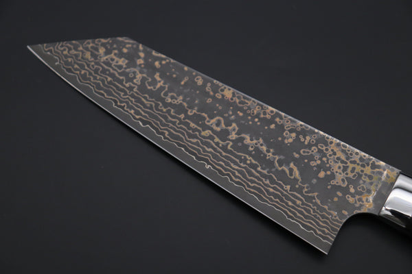 Takeshi Saji Bunka Takeshi Saji SUMMIT ― Limited Edition Custom Series SMT-1076 VG-10W Multi-Colored Golden-Rainbow Damascus Bunka 175mm (6.8 Inch)