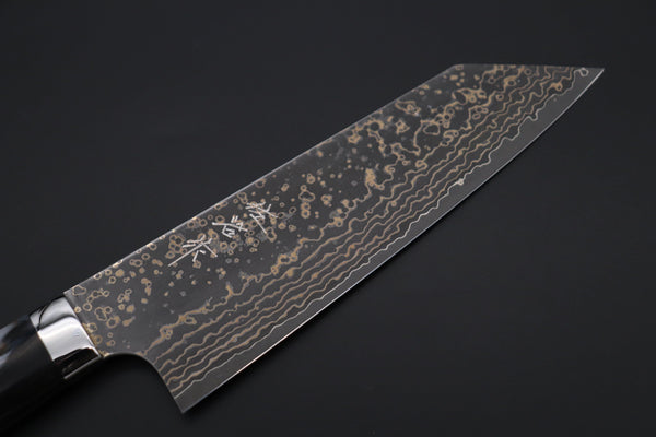 Takeshi Saji Bunka Takeshi Saji SUMMIT ― Limited Edition Custom Series SMT-1076 VG-10W Multi-Colored Golden-Rainbow Damascus Bunka 175mm (6.8 Inch)