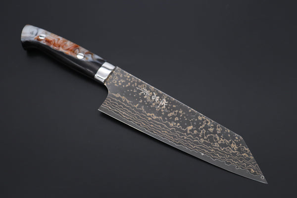 Takeshi Saji Bunka Takeshi Saji SUMMIT ― Limited Edition Custom Series SMT-1076 VG-10W Multi-Colored Golden-Rainbow Damascus Bunka 175mm (6.8 Inch)