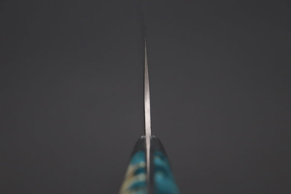 Takeshi Saji Bunka Takeshi Saji SUMMIT ― Limited Edition Custom Series SMT-1077 VG-10W Multi-Colored Golden-Rainbow Damascus Bunka 175mm (6.8 Inch)