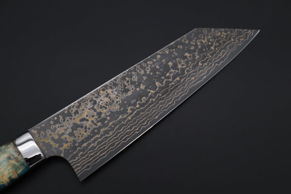 Takeshi Saji Bunka Takeshi Saji SUMMIT ― Limited Edition Custom Series SMT-1077 VG-10W Multi-Colored Golden-Rainbow Damascus Bunka 175mm (6.8 Inch)
