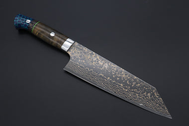 Takeshi Saji Bunka Takeshi Saji SUMMIT ― Limited Edition Custom Series SMT-1078 VG-10W Multi-Colored Golden-Rainbow Damascus Bunka 175mm (6.8 Inch)