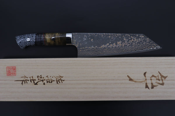 Takeshi Saji Bunka Takeshi Saji SUMMIT ― Limited Edition Custom Series SMT-1079 VG-10W Multi-Colored Golden-Rainbow Damascus Bunka 175mm (6.8 Inch)