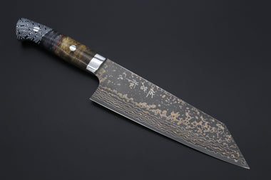 Takeshi Saji Bunka Takeshi Saji SUMMIT ― Limited Edition Custom Series SMT-1079 VG-10W Multi-Colored Golden-Rainbow Damascus Bunka 175mm (6.8 Inch)