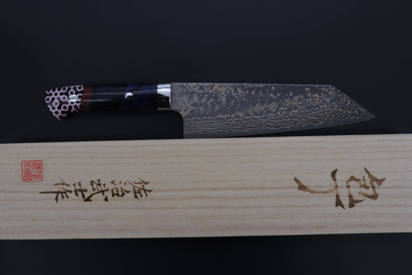 Takeshi Saji Bunka Takeshi Saji SUMMIT ― Limited Edition Custom Series SMT-1080 VG-10W Multi-Colored Golden-Rainbow Damascus Bunka 175mm (6.8 Inch)