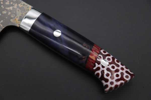 Takeshi Saji Bunka Takeshi Saji SUMMIT ― Limited Edition Custom Series SMT-1080 VG-10W Multi-Colored Golden-Rainbow Damascus Bunka 175mm (6.8 Inch)