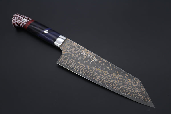 Takeshi Saji Bunka Takeshi Saji SUMMIT ― Limited Edition Custom Series SMT-1080 VG-10W Multi-Colored Golden-Rainbow Damascus Bunka 175mm (6.8 Inch)