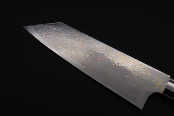 Takeshi Saji Bunka Takeshi Saji SUMMIT ― Limited Edition Custom Series SMT-1118 VG-10W磨 Multi-Colored Golden-Rainbow Damascus Bunka 175mm (6.8 Inch)