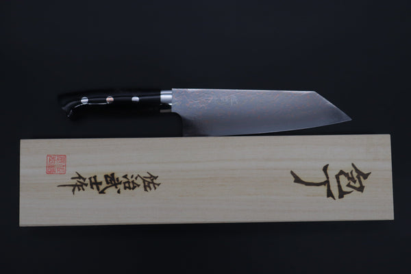 Takeshi Saji Bunka Takeshi Saji SUMMIT ― Limited Edition Custom Series SMT-1120 VG-10W磨 Multi-Colored Golden-Rainbow Damascus Bunka 175mm (6.8 Inch)