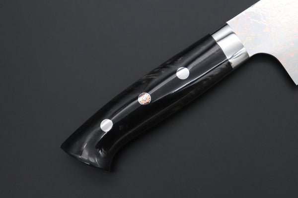 Takeshi Saji Bunka Takeshi Saji SUMMIT ― Limited Edition Custom Series SMT-1120 VG-10W磨 Multi-Colored Golden-Rainbow Damascus Bunka 175mm (6.8 Inch)