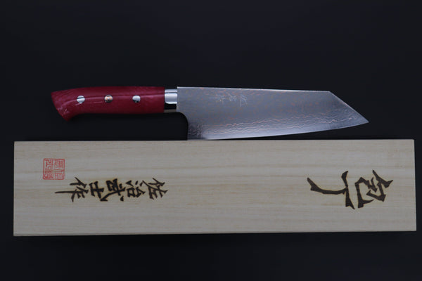 Takeshi Saji Bunka Takeshi Saji SUMMIT ― Limited Edition Custom Series SMT-1122 VG-10W磨 Multi-Colored Golden-Rainbow Damascus Bunka 175mm (6.8 Inch)