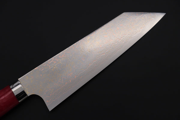 Takeshi Saji Bunka Takeshi Saji SUMMIT ― Limited Edition Custom Series SMT-1122 VG-10W磨 Multi-Colored Golden-Rainbow Damascus Bunka 175mm (6.8 Inch)