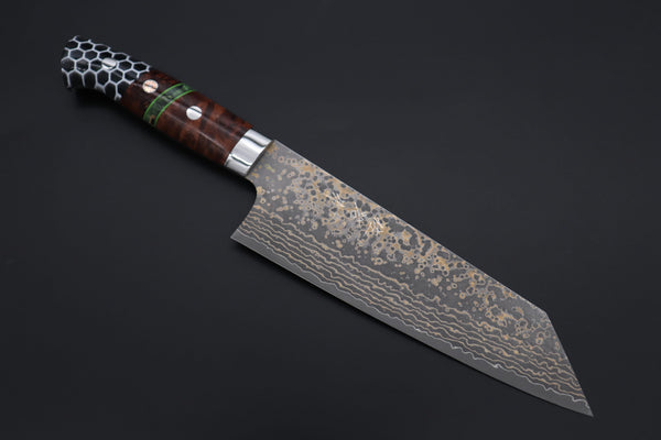 Takeshi Saji Bunka Takeshi Saji SUMMIT ― Limited Edition Custom Series SMT-1149 VG-10W Multi-Colored Golden-Rainbow Damascus Bunka 175mm (6.8 Inch)