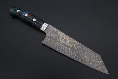 Takeshi Saji Bunka Takeshi Saji SUMMIT ― Limited Edition Custom Series SMT-1151 VG-10W Multi-Colored Golden-Rainbow Damascus Bunka 175mm (6.8 Inch)