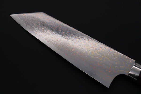 Takeshi Saji Bunka Takeshi Saji SUMMIT ― Limited Edition Custom Series SMT-1164 VG-10W磨 Multi-Colored Golden-Rainbow Damascus Bunka 175mm (6.8 Inch)
