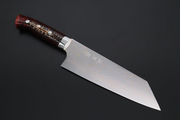 Takeshi Saji Bunka Takeshi Saji SUMMIT ― Limited Edition Custom Series SMT-1164 VG-10W磨 Multi-Colored Golden-Rainbow Damascus Bunka 175mm (6.8 Inch)
