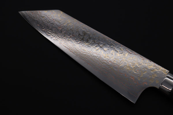 Takeshi Saji Bunka Takeshi Saji SUMMIT ― Limited Edition Custom Series SMT-1165 VG-10W磨 Multi-Colored Golden-Rainbow Damascus Bunka 175mm (6.8 Inch)