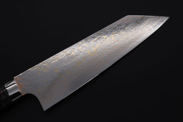 Takeshi Saji Bunka Takeshi Saji SUMMIT ― Limited Edition Custom Series SMT-1165 VG-10W磨 Multi-Colored Golden-Rainbow Damascus Bunka 175mm (6.8 Inch)