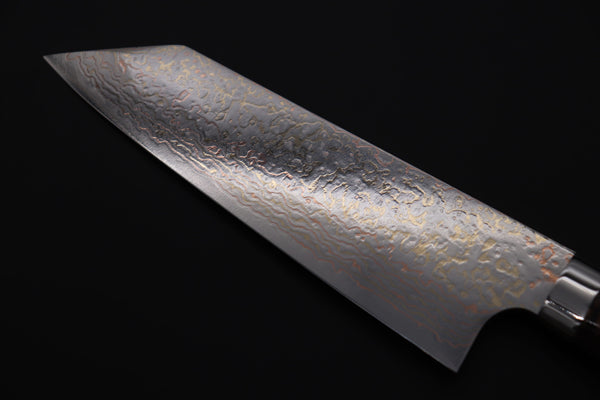 Takeshi Saji Bunka Takeshi Saji SUMMIT ― Limited Edition Custom Series SMT-1166 VG-10W磨 Multi-Colored Golden-Rainbow Damascus Bunka 175mm (6.8 Inch)