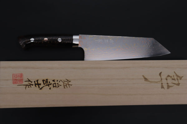 Takeshi Saji Bunka Takeshi Saji SUMMIT ― Limited Edition Custom Series SMT-1167 VG-10W磨 Multi-Colored Golden-Rainbow Damascus Bunka 175mm (6.8 Inch)
