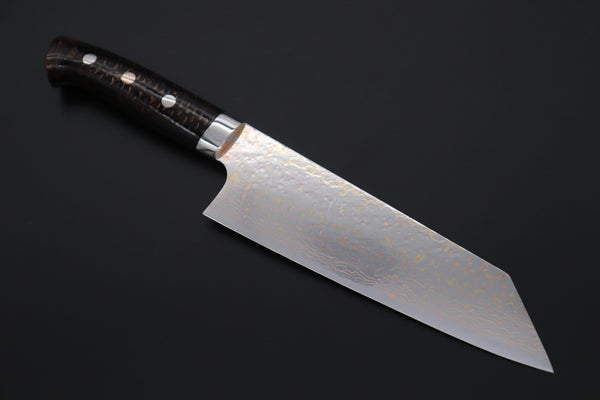 Takeshi Saji Bunka Takeshi Saji SUMMIT ― Limited Edition Custom Series SMT-1167 VG-10W磨 Multi-Colored Golden-Rainbow Damascus Bunka 175mm (6.8 Inch)