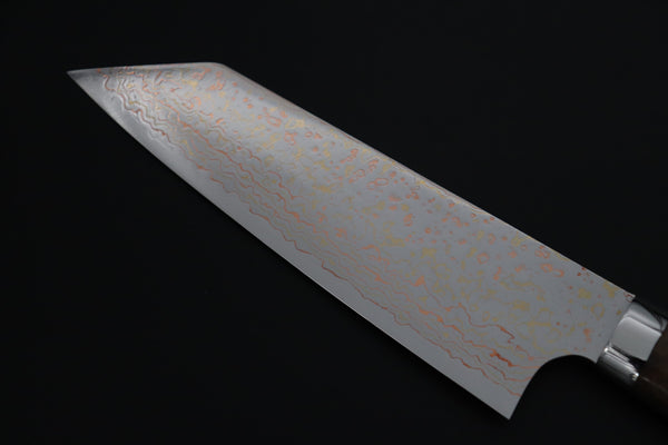 Takeshi Saji Bunka Takeshi Saji SUMMIT ― Limited Edition Custom Series SMT-1207 VG-10W磨 Multi-Colored Golden-Rainbow Damascus Bunka 175mm (6.8 Inch)