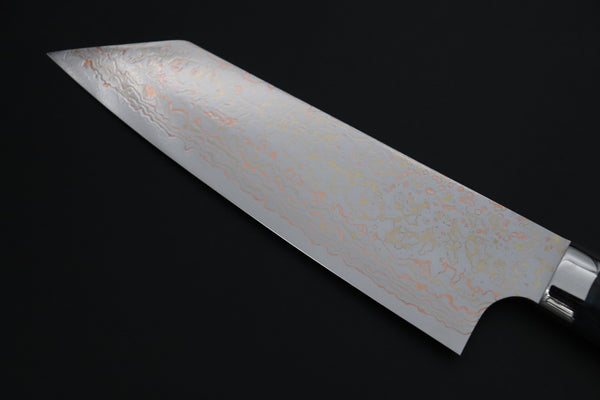 Takeshi Saji Bunka Takeshi Saji SUMMIT ― Limited Edition Custom Series SMT-1208 VG-10W磨 Multi-Colored Golden-Rainbow Damascus Bunka 175mm (6.8 Inch)